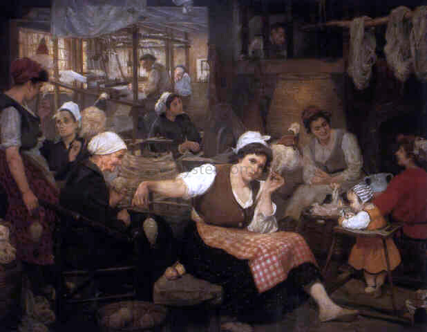 Ignacio Diaz Olano Escenja de Interior - Hand Painted Oil Painting