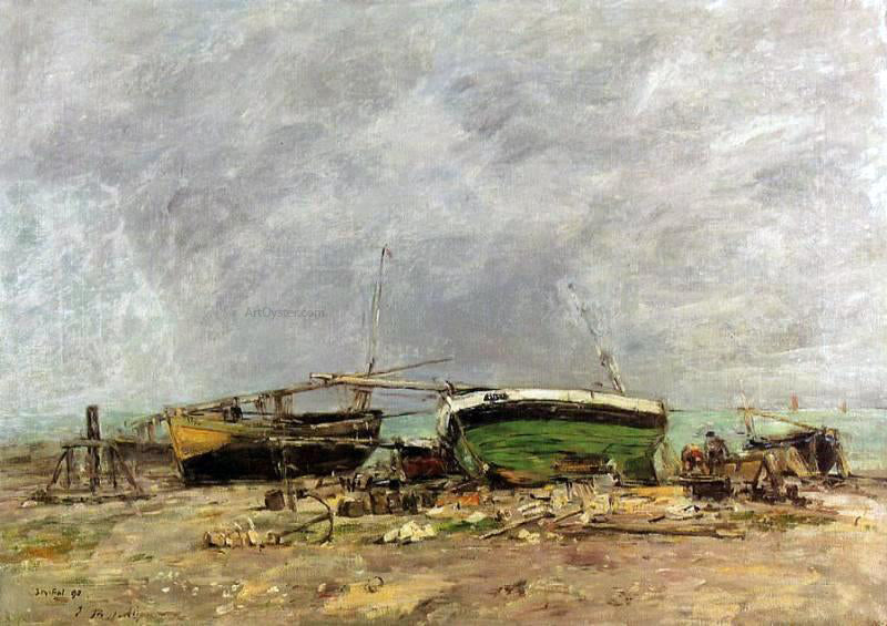 Eugene-Louis Boudin Etretat - Hand Painted Oil Painting