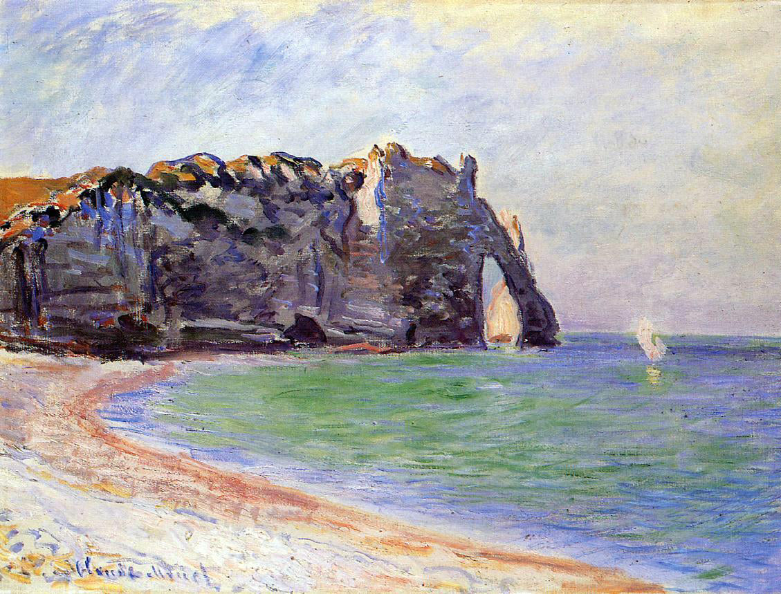 Claude Oscar Monet Etretat, the Porte d'Aval - Hand Painted Oil Painting