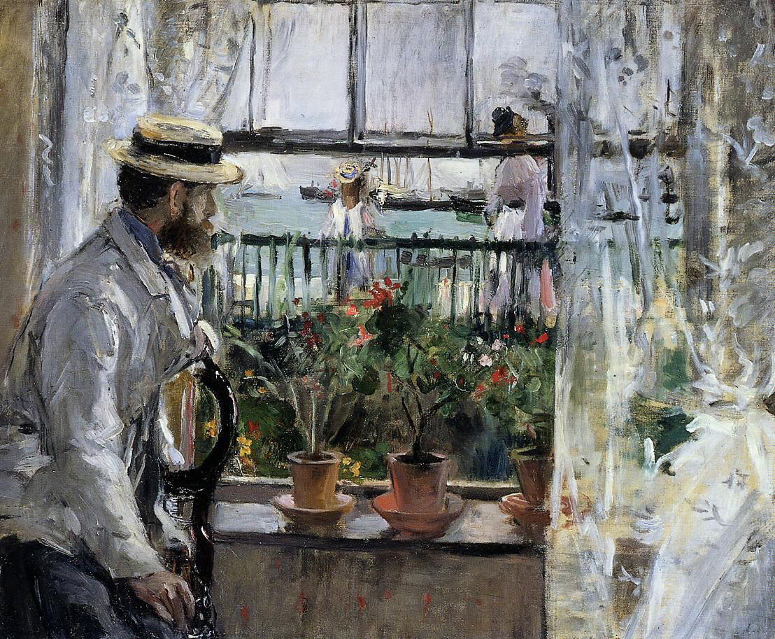 Berthe Morisot Eugene Manet on the Isle of Wight - Hand Painted Oil Painting