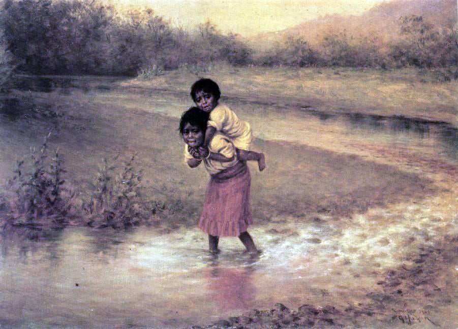 Grace Carpenter Hudson Eva and Greenie - Hand Painted Oil Painting