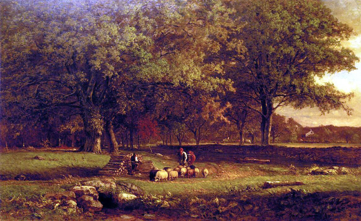 George Inness Evening - Hand Painted Oil Painting