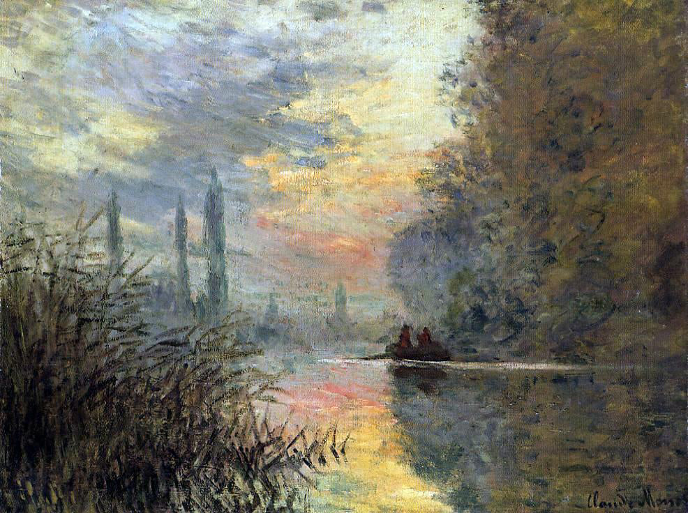 Claude Oscar Monet Evening at Argenteuil - Hand Painted Oil Painting