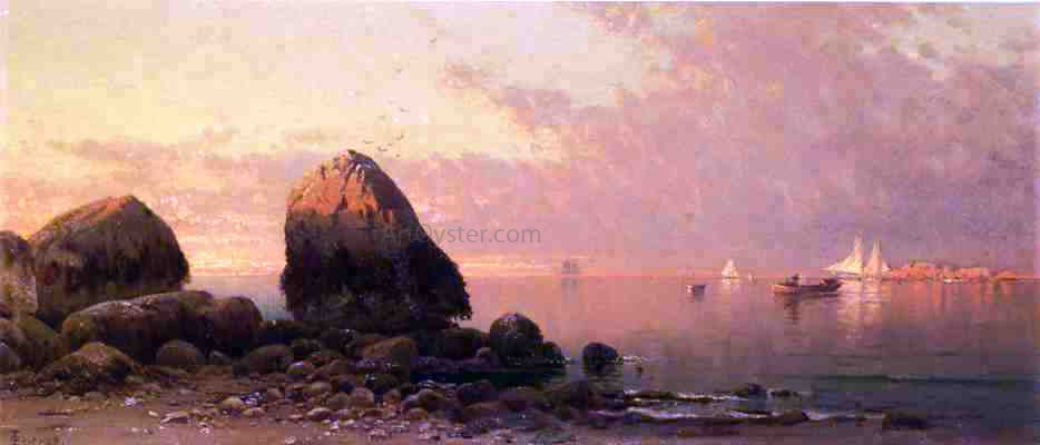 Alfred Thompson Bricher Evening at Scituate - Low Tide - Hand Painted Oil Painting