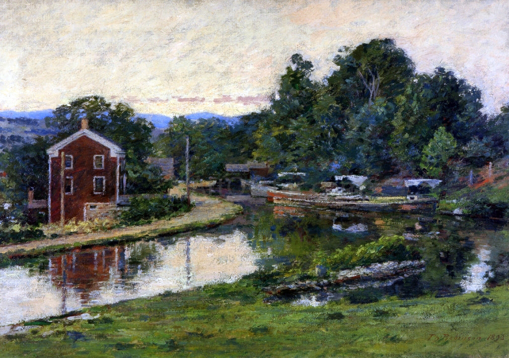 Theodore Robinson Evening at the Lock - Hand Painted Oil Painting