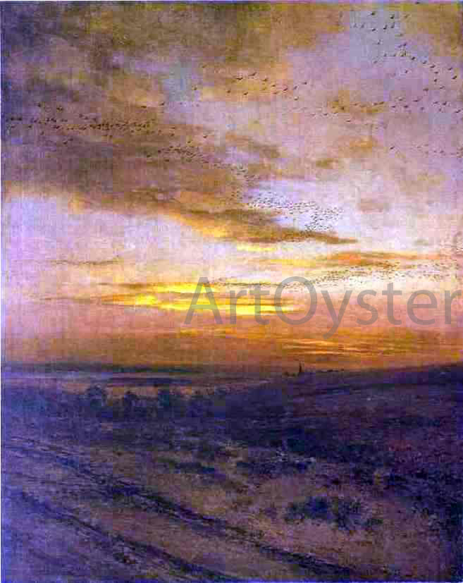  Alexei Kondratevich Savrasov Evening. Birds Flying Away - Hand Painted Oil Painting
