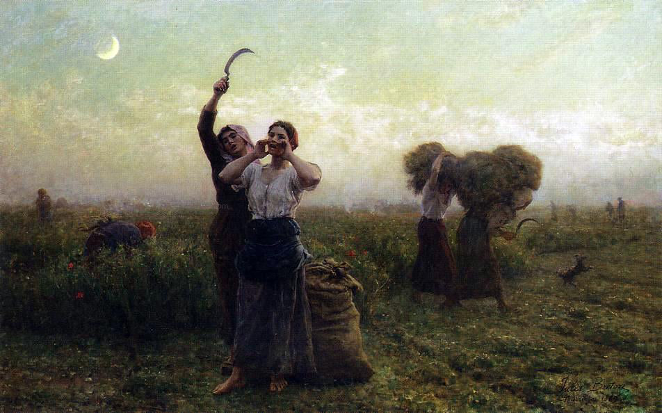 Jules-Adolphe Breton Evening Call - Hand Painted Oil Painting