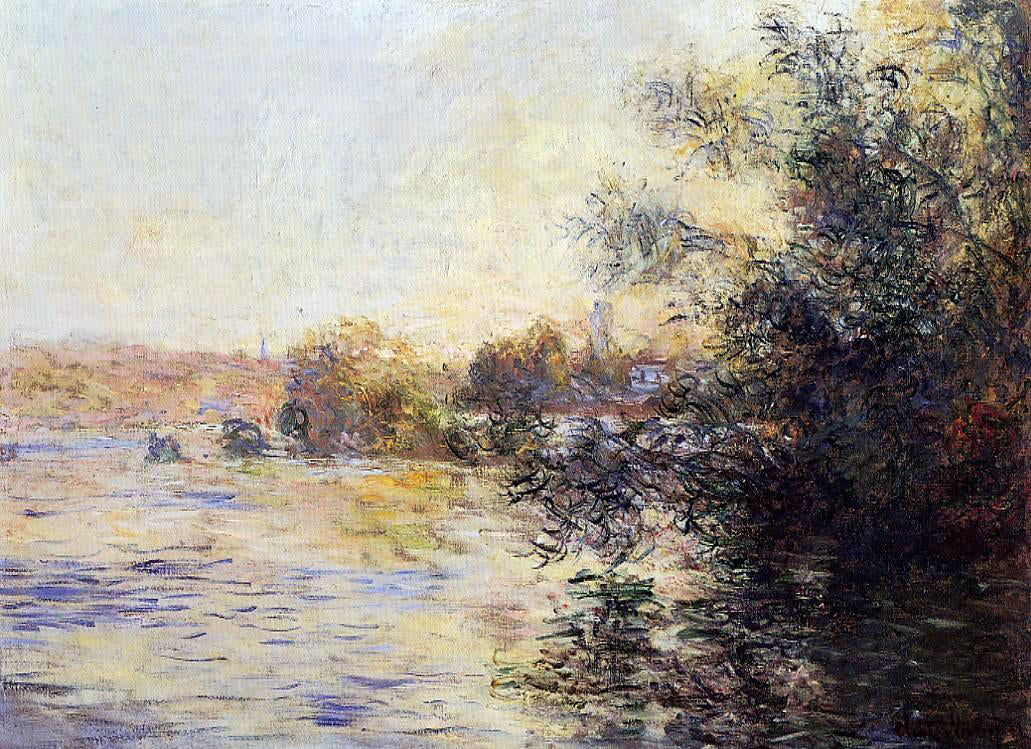 Claude Oscar Monet Evening Effect of the Seine - Hand Painted Oil Painting