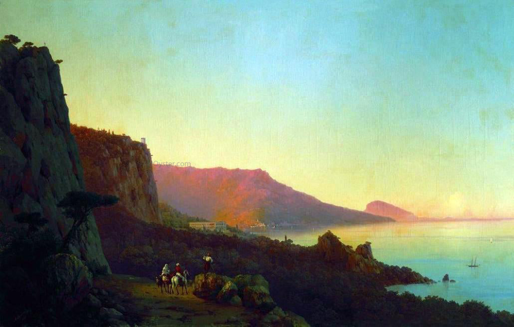 Ivan Constantinovich Aivazovsky Evening in the Crimea, Yalta - Hand Painted Oil Painting
