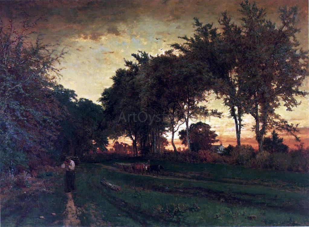George Inness Evening Landscape - Hand Painted Oil Painting