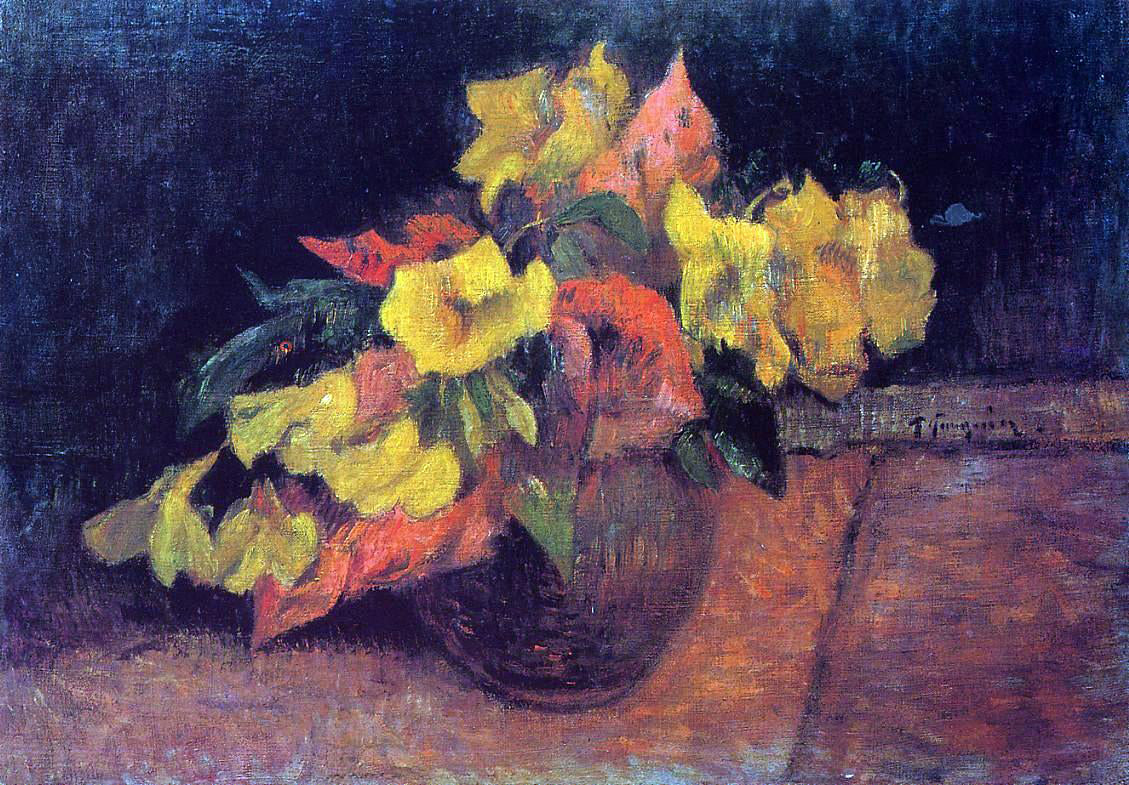  Paul Gauguin Evening Primroses in a Vase - Hand Painted Oil Painting