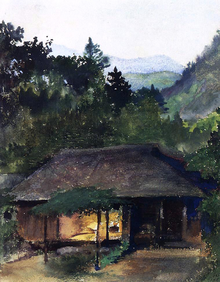 John La Farge Evening Study (also known as Priest's House, Nikko, Japan) - Hand Painted Oil Painting