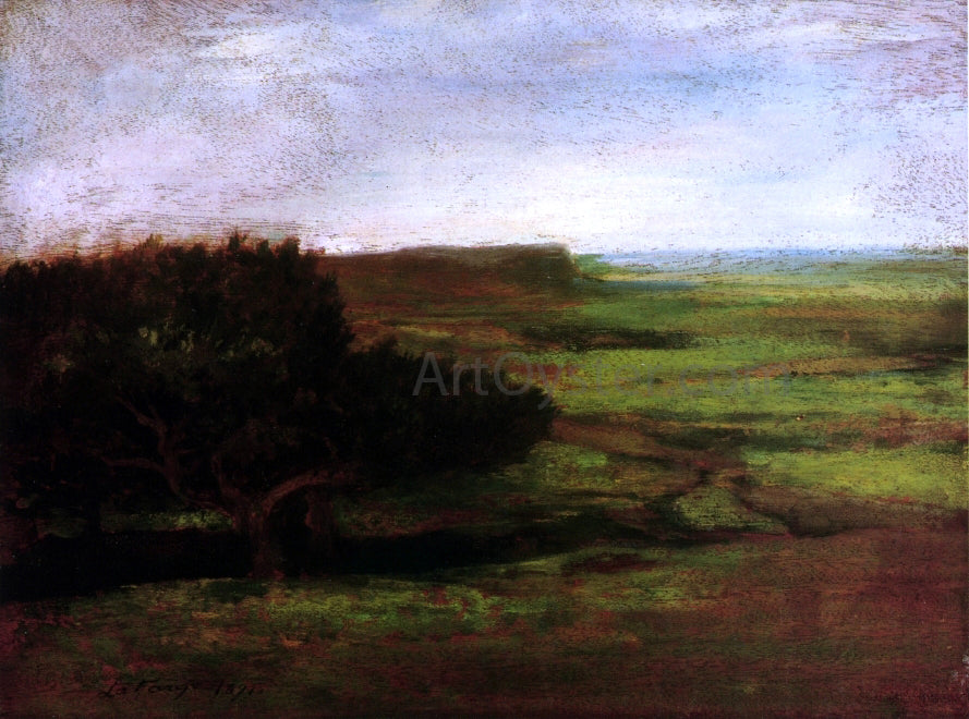 John La Farge Evening Study, New Port, R. I. (also known as From Hazard's Farm, Paradise) - Hand Painted Oil Painting