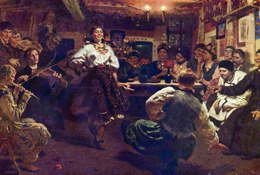Ilia Efimovich Repin Evening-party - Hand Painted Oil Painting