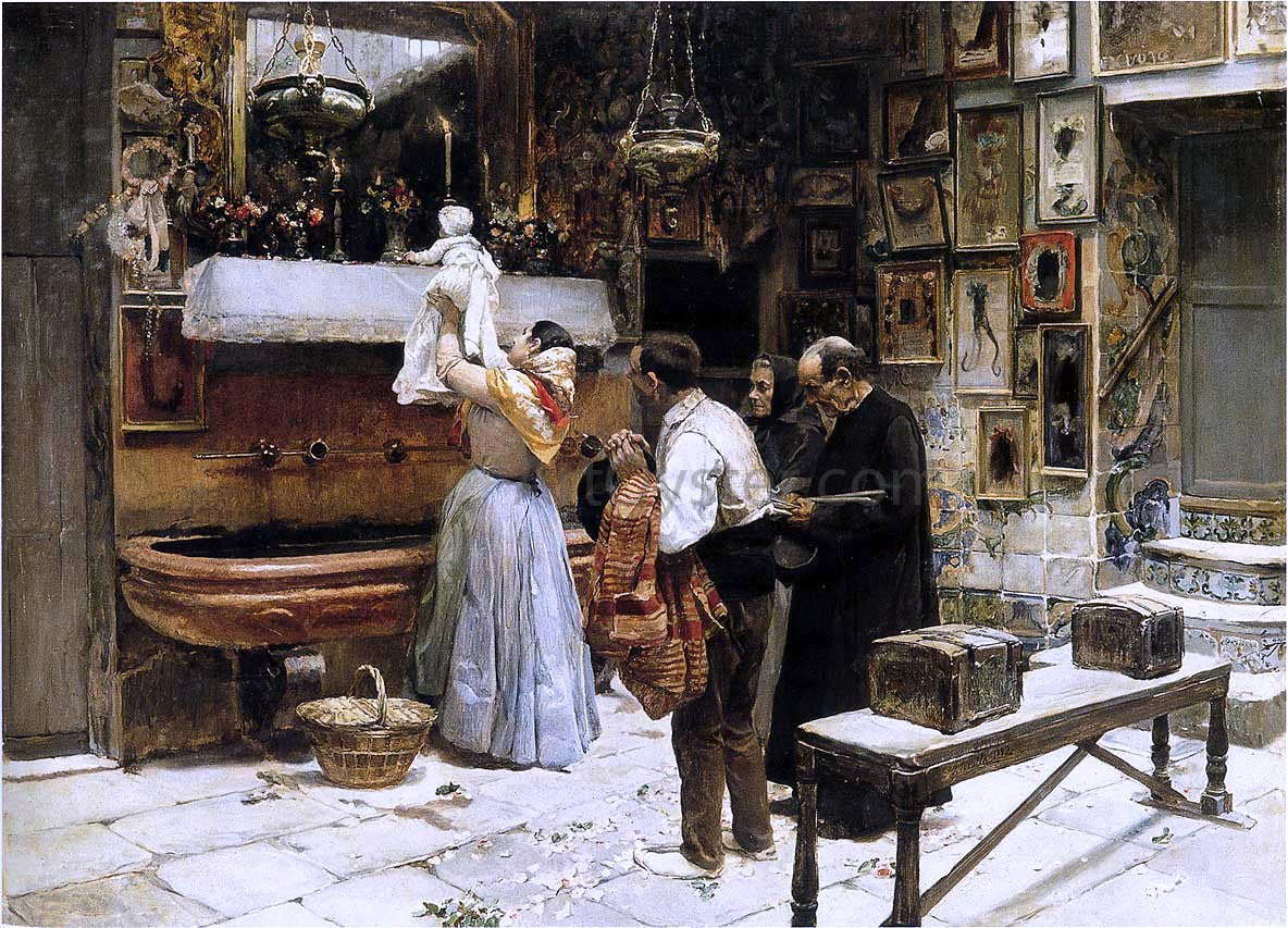 Joaquin Sorolla Y Bastida Ex Voto - Hand Painted Oil Painting