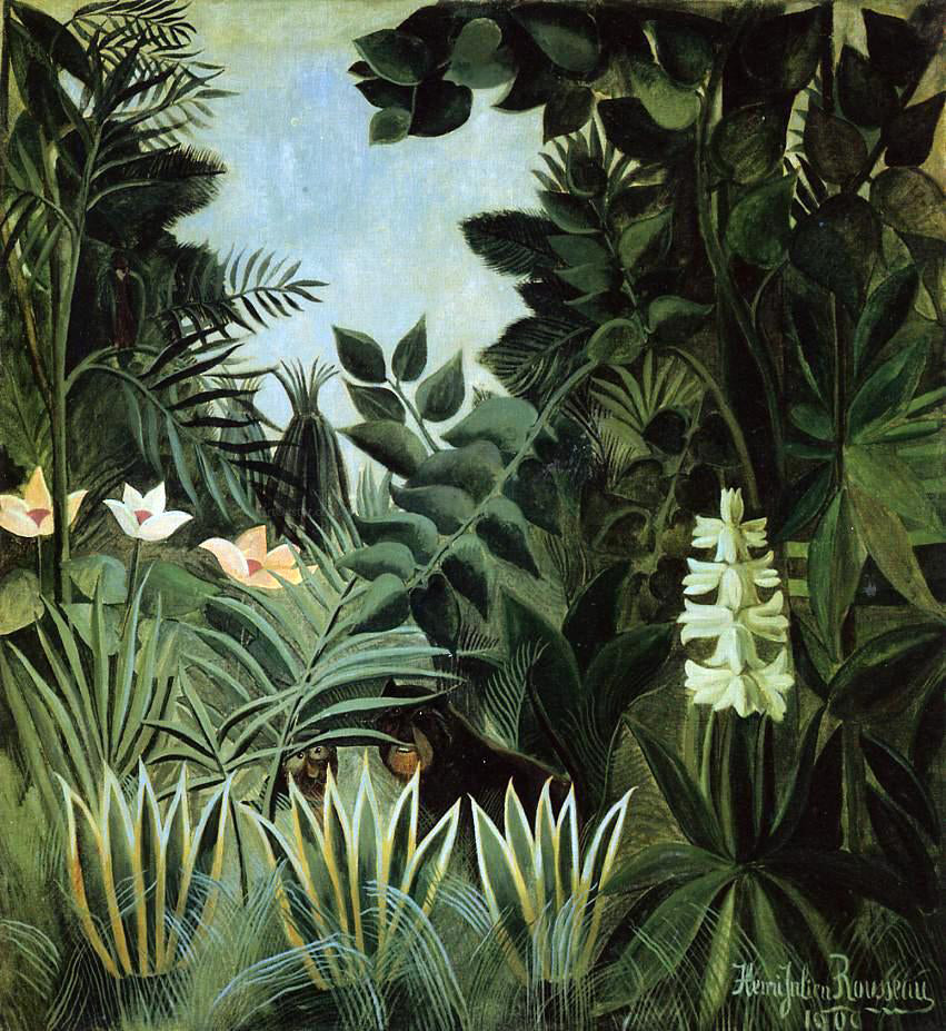 Henri Rousseau Exotic Landscape - Hand Painted Oil Painting