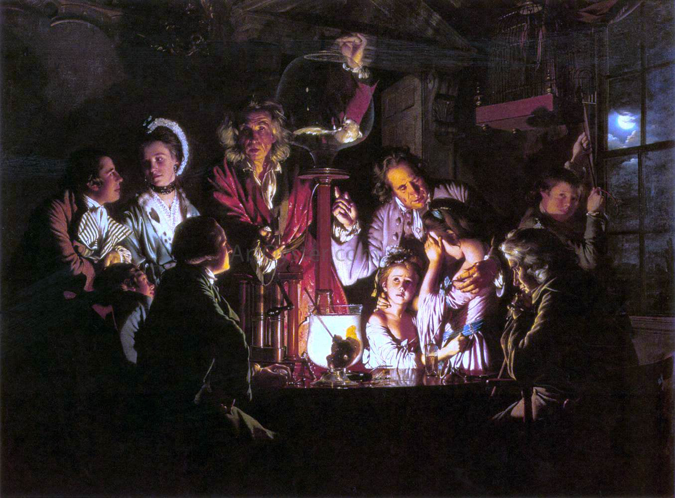  Joseph Wright Experiment with the Air Pump - Hand Painted Oil Painting