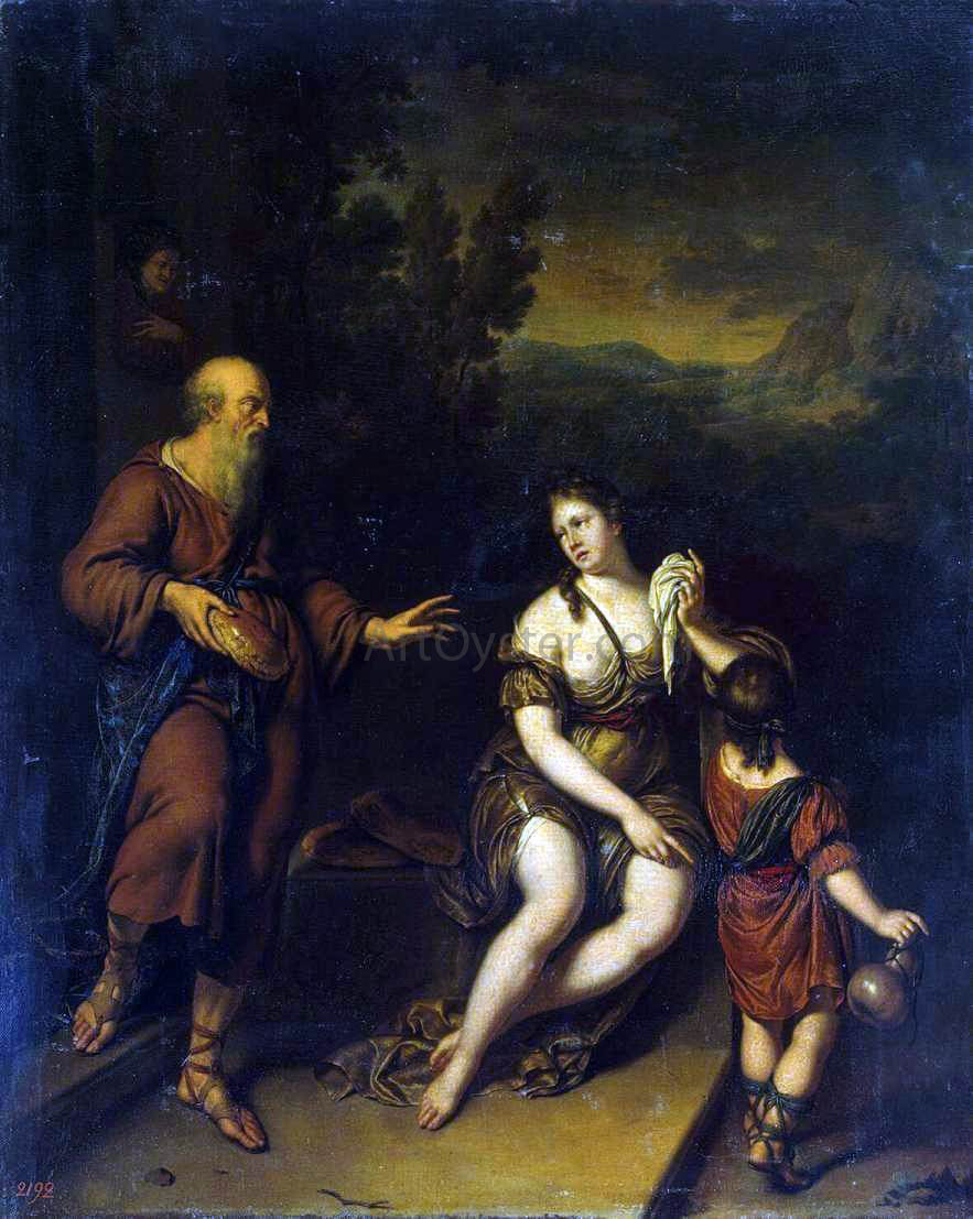 Willem Van Mieris Expulsion of Hagar - Hand Painted Oil Painting