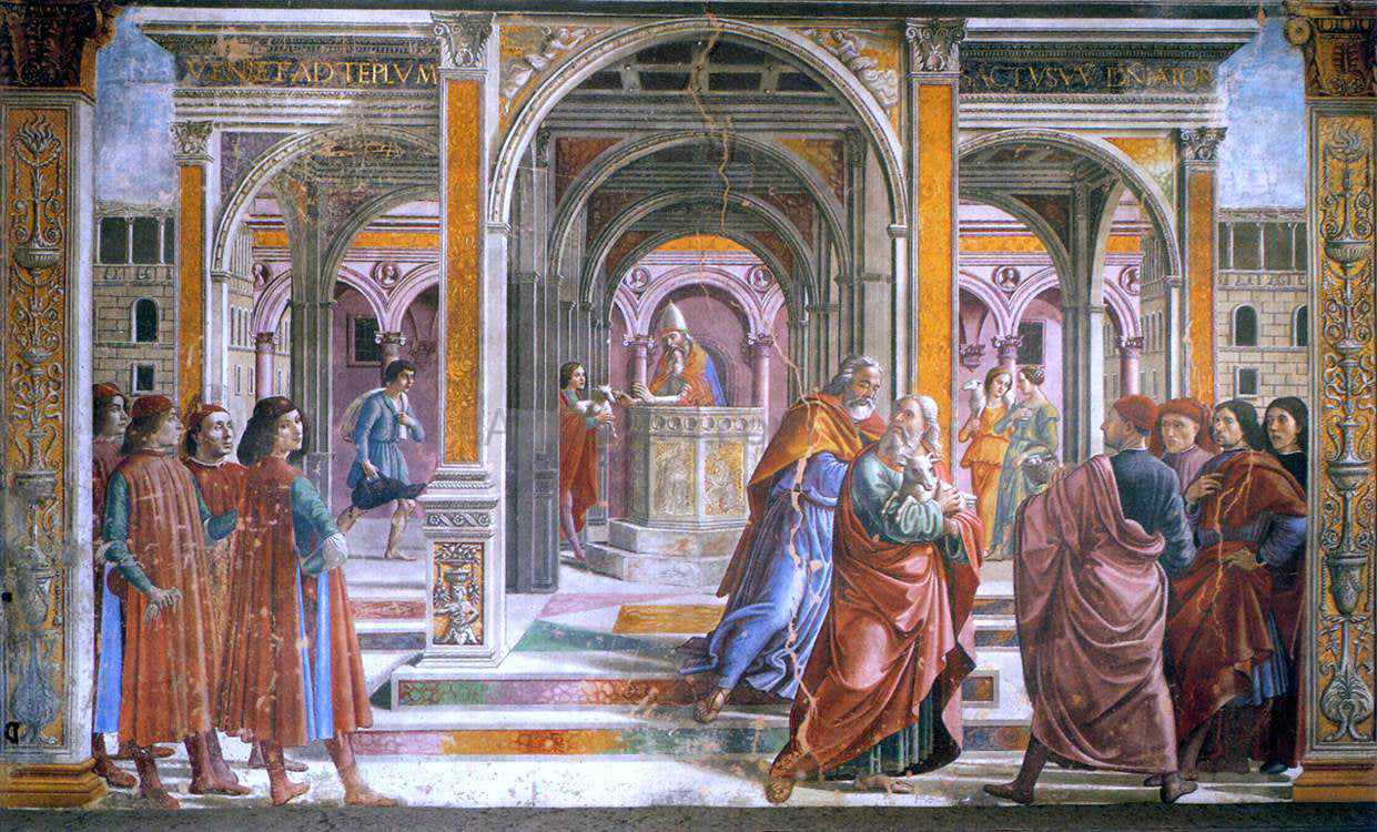 Domenico Ghirlandaio Expulsion of Joachim from the Temple - Hand Painted Oil Painting