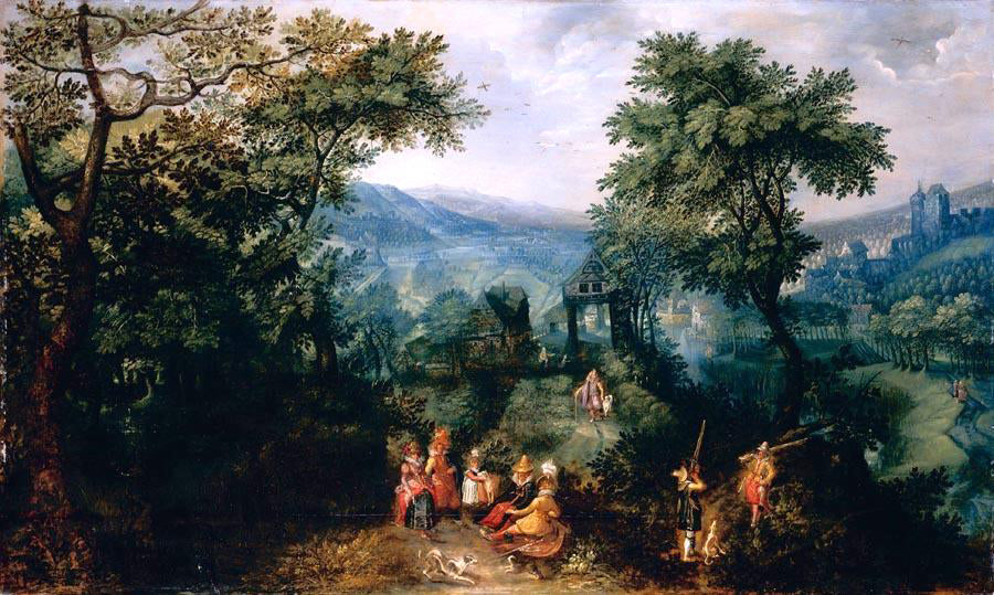 David Vinckboons Extensive Landscape - Hand Painted Oil Painting