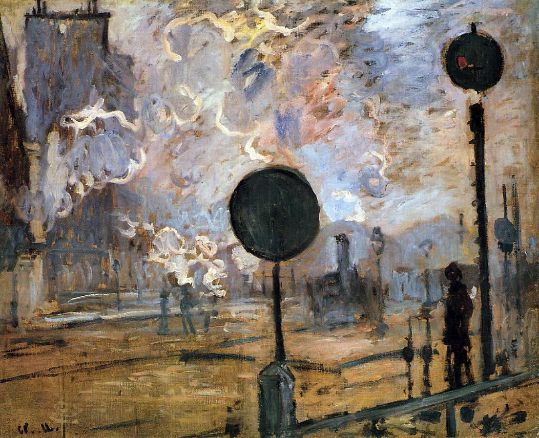 Claude Oscar Monet An Exterior of Saint-Lazare Station (also known as The Signal) - Hand Painted Oil Painting