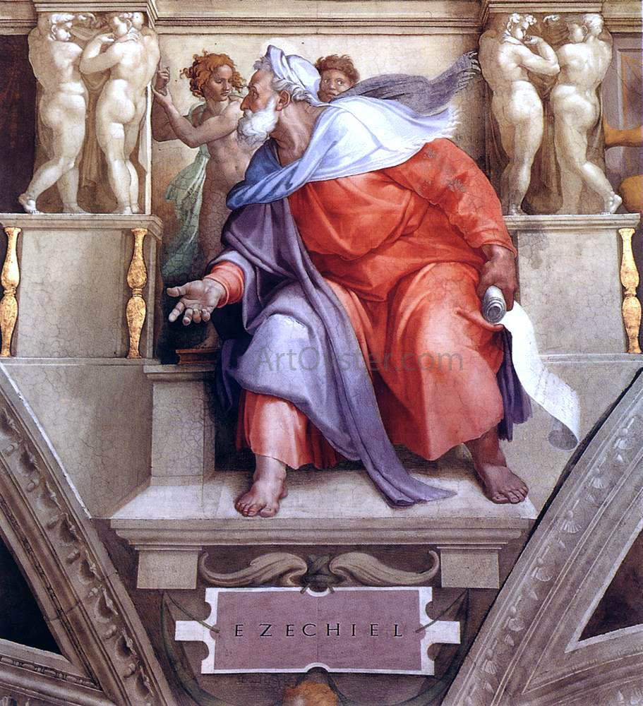Michelangelo Buonarroti Ezekiel - Hand Painted Oil Painting