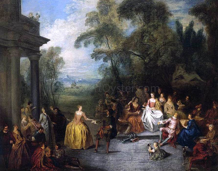 Jean Joseph Pater Fete Champetre - Hand Painted Oil Painting