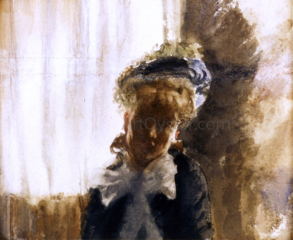 Giuseppe De Nittis Face - Hand Painted Oil Painting