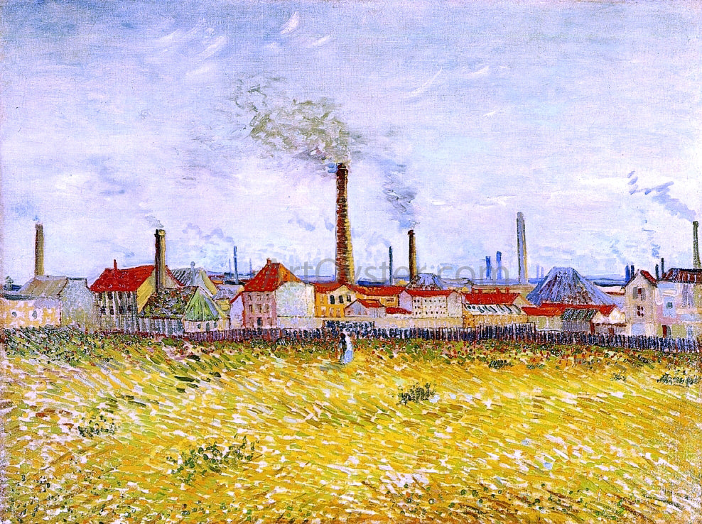 Vincent Van Gogh Factories at Asnieres, Seen from the Quai de Clichy - Hand Painted Oil Painting