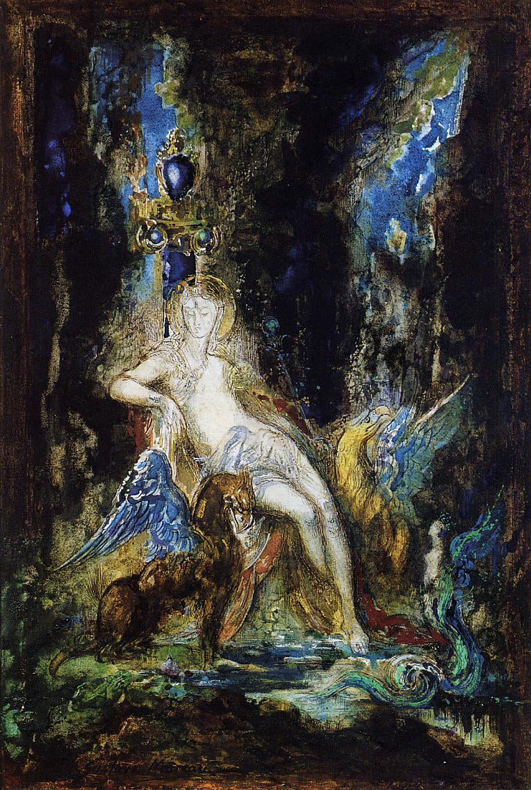 Louis Mathieu Verdilhan Fairy and Griffon - Hand Painted Oil Painting
