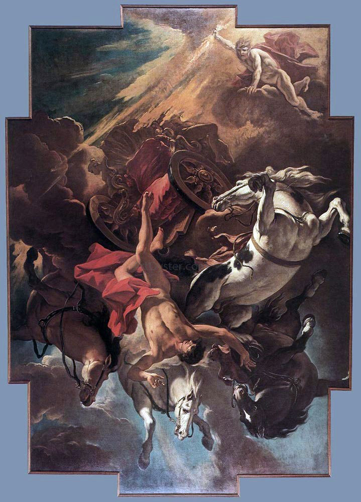  Sebastiano Ricci Fall of Phaeton - Hand Painted Oil Painting