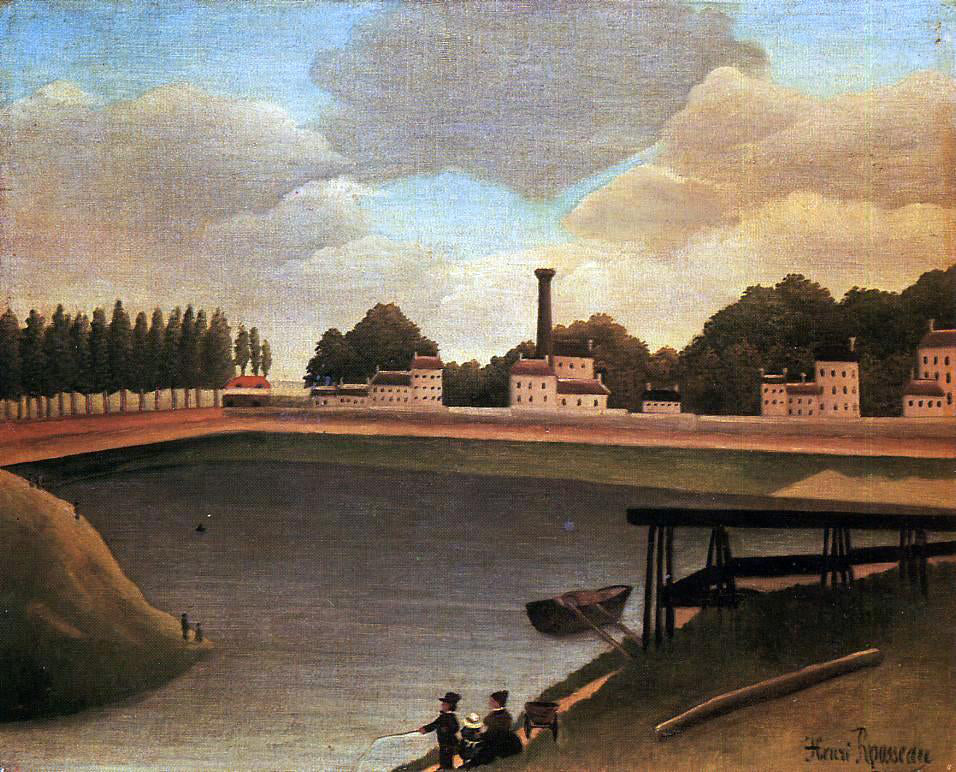 Henri Rousseau Family Fishing - Hand Painted Oil Painting