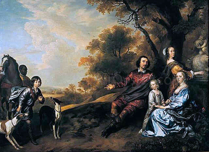Jan Mytens Family Group Portrait - Hand Painted Oil Painting