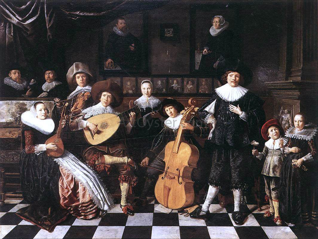 Jan Miense Molenaer Family Making Music - Hand Painted Oil Painting