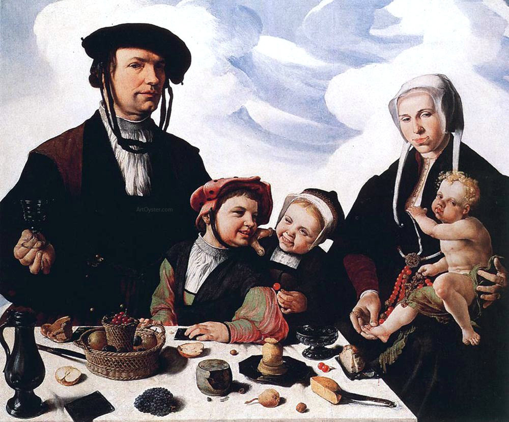 Maerten Van Heemskerck Family Portrait - Hand Painted Oil Painting