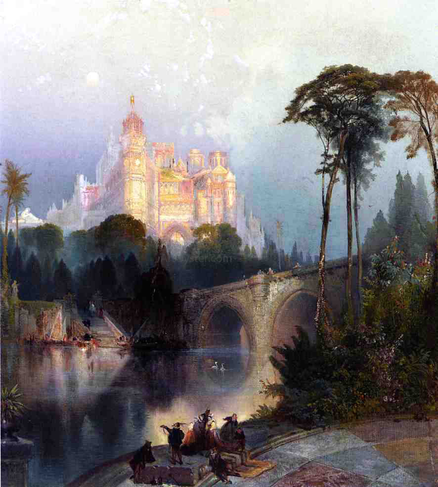 Thomas Moran Fantastic Landscape - Hand Painted Oil Painting