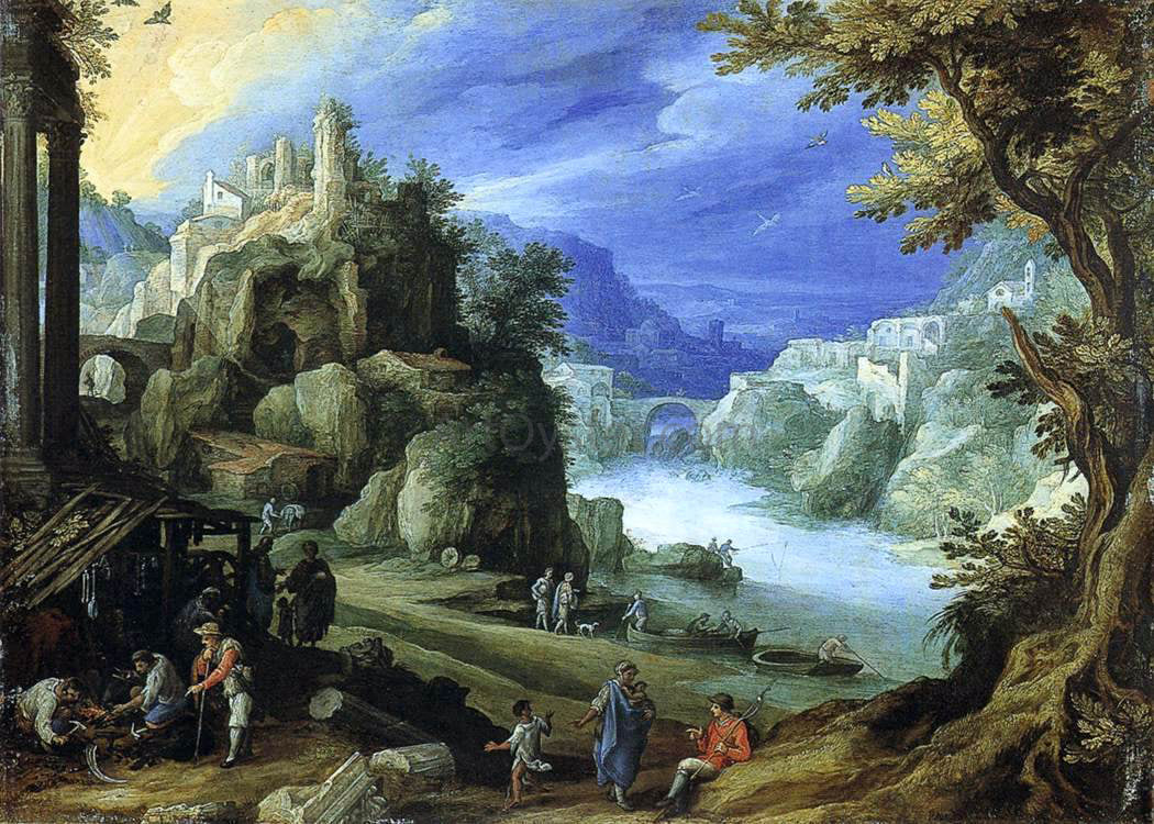 Paul Bril Fantastic Landscape - Hand Painted Oil Painting