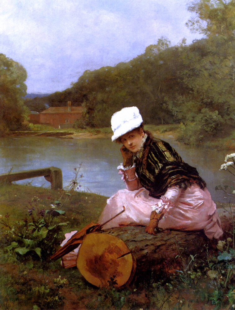 Ferdinand Heilbuth Faraway Thoughts - Hand Painted Oil Painting