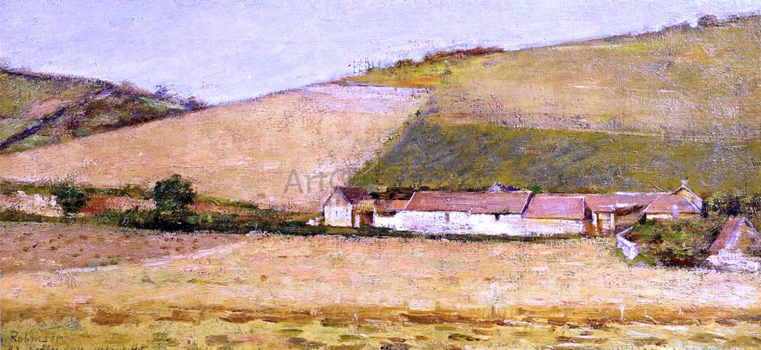 Theodore Robinson Farm Among Hills - Hand Painted Oil Painting