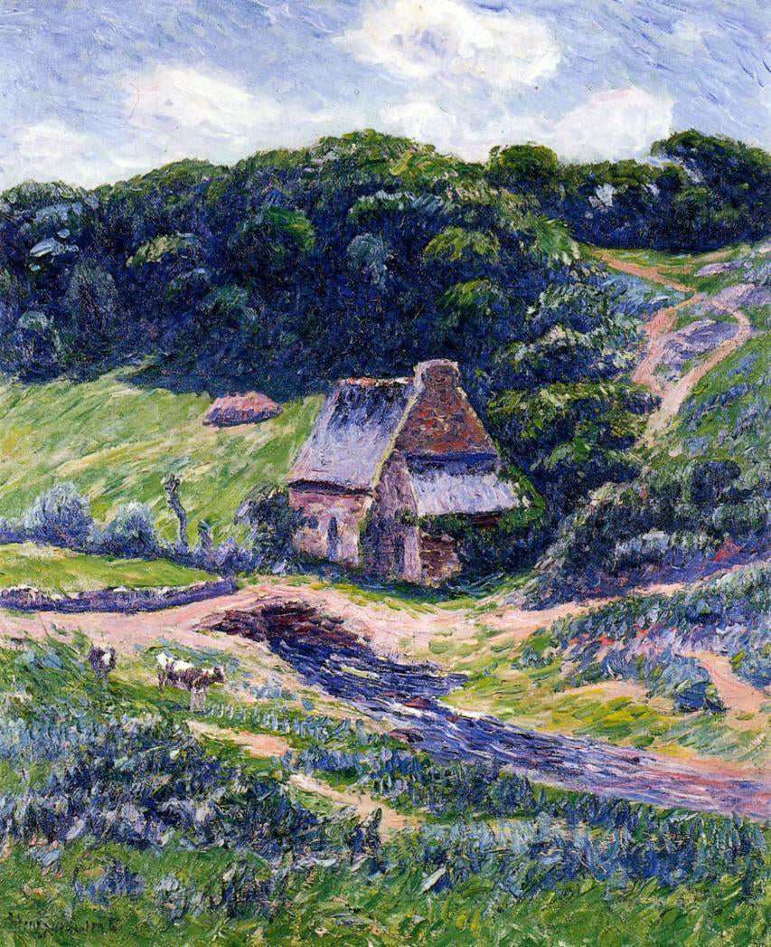 Henri Moret Farm at Doelan - Hand Painted Oil Painting