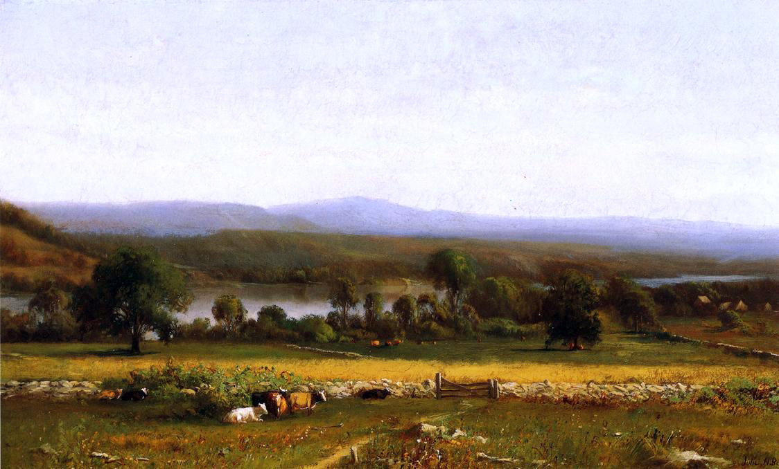 Julie Beers Farm on the Hudson - Hand Painted Oil Painting