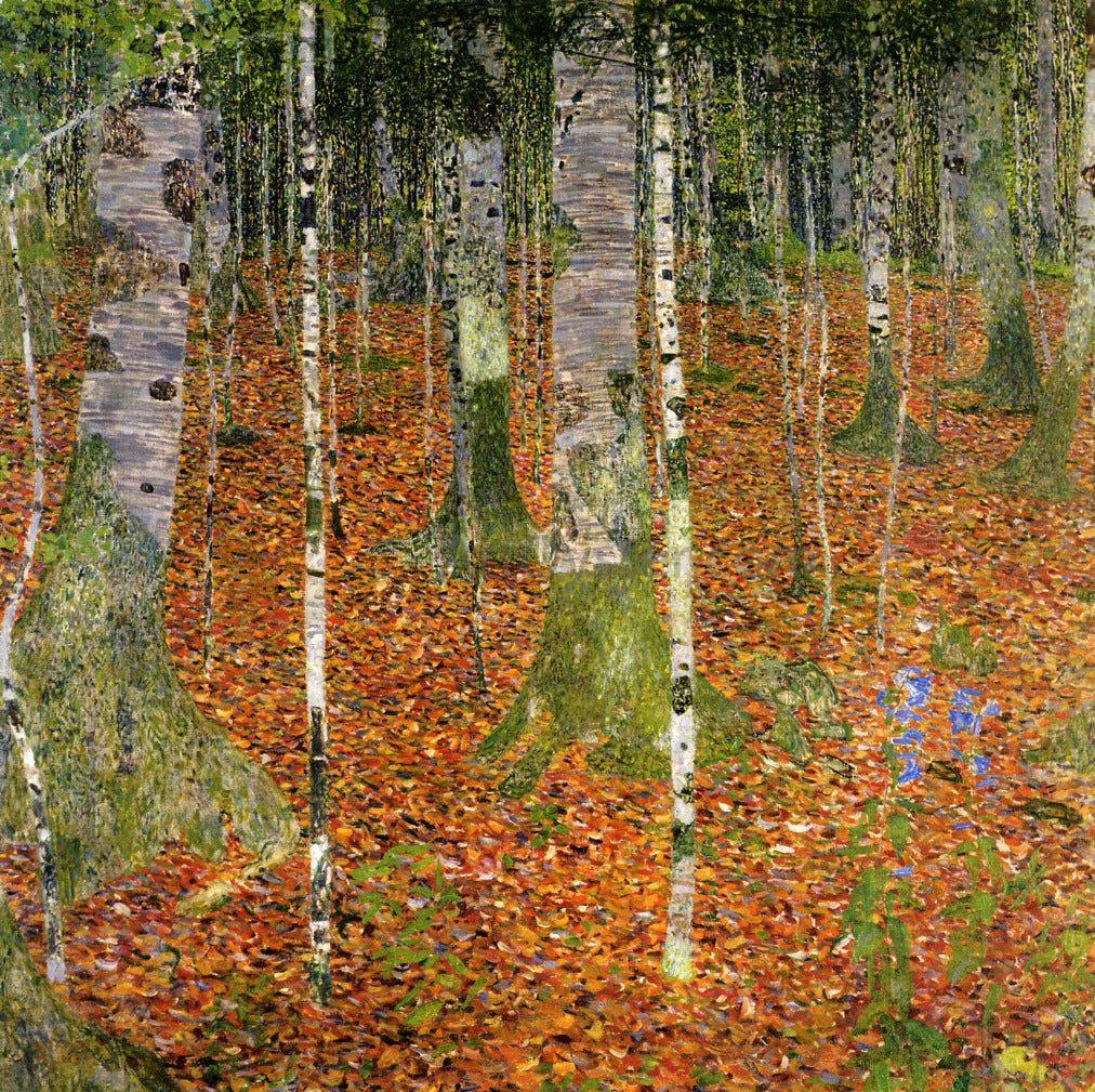 Gustav Klimt Farmhouse with Birch Trees - Hand Painted Oil Painting