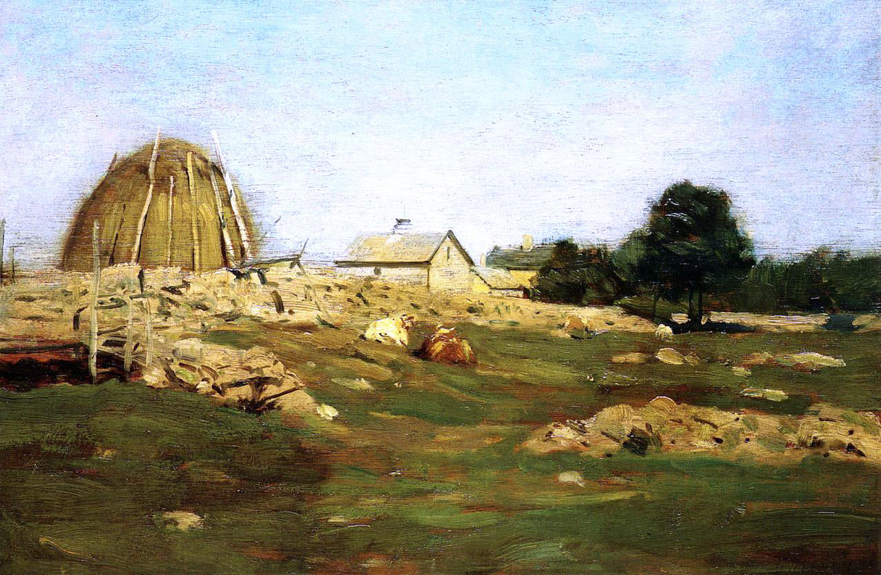 Dwight W Tryon Farmyard - Hand Painted Oil Painting