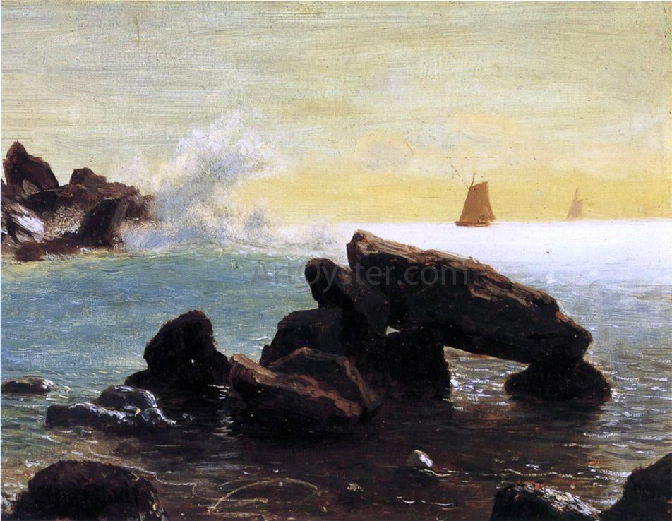 Albert Bierstadt Farralon Islands, California - Hand Painted Oil Painting
