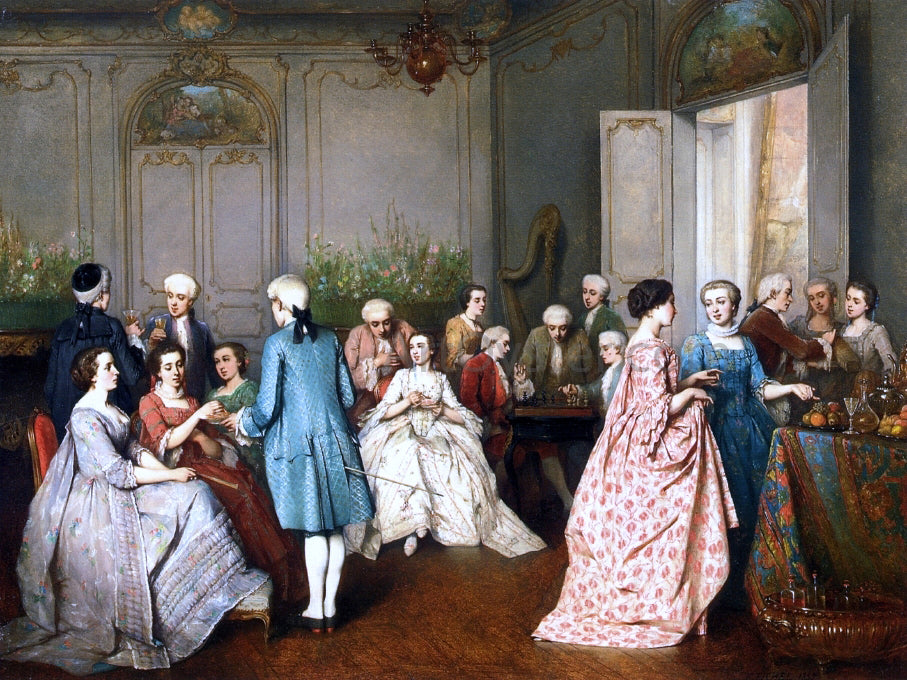 Benjamin Eugene Fichel Fashionable Soiree - Hand Painted Oil Painting
