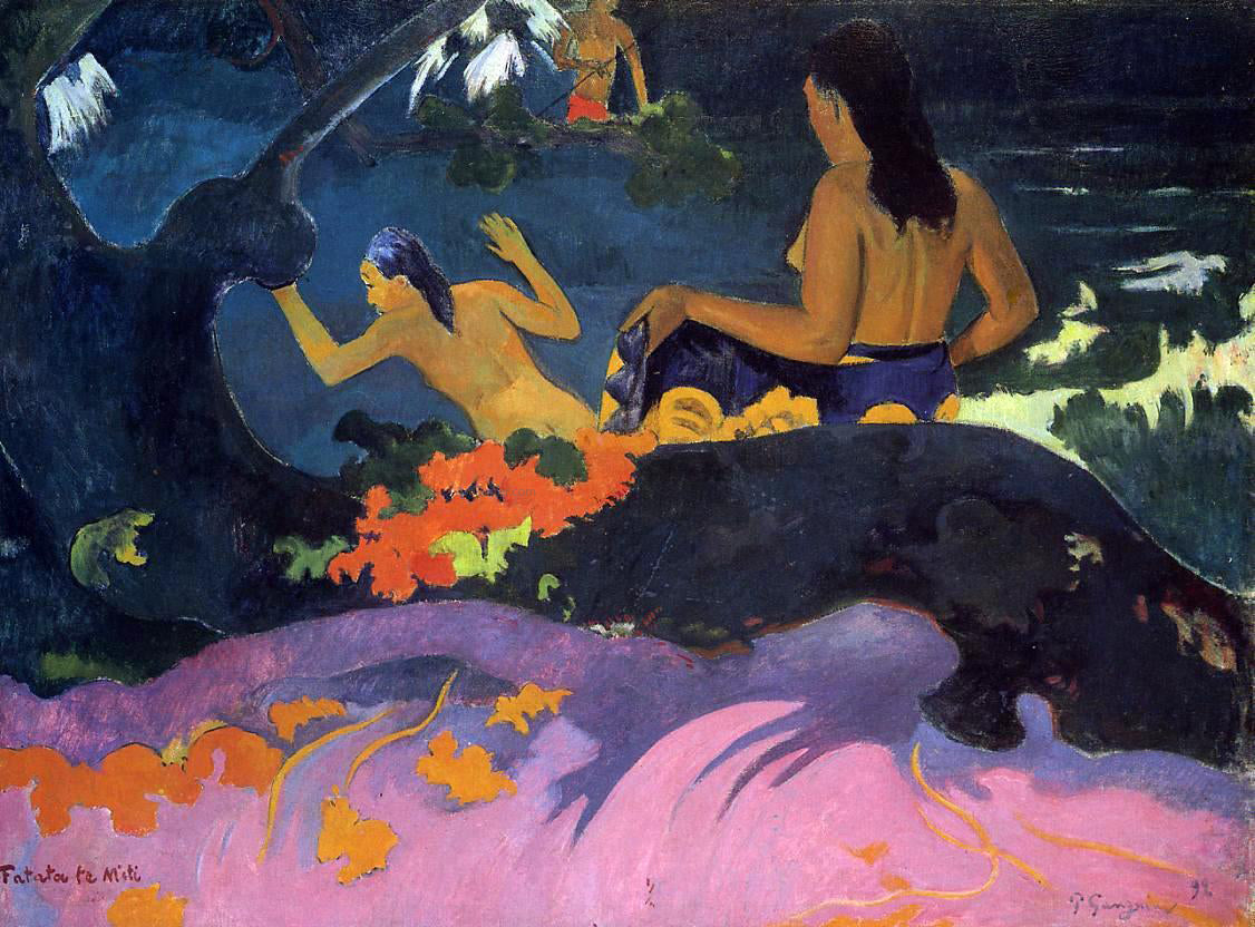 Paul Gauguin Fatata te Miti (also known as By the Sea) - Hand Painted Oil Painting