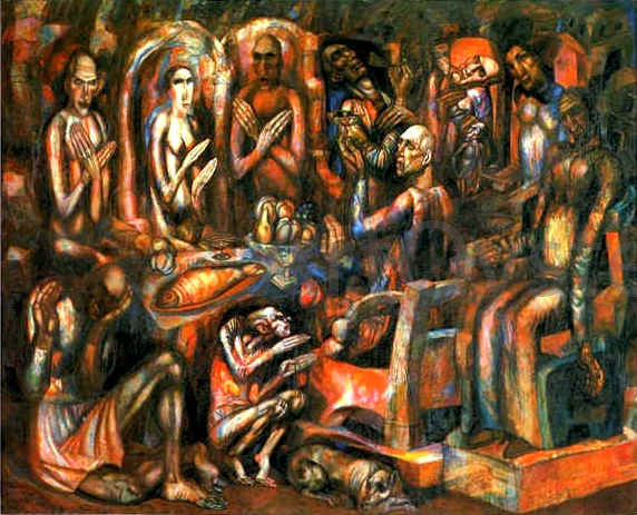 Pavel Filonov Feast of Kings - Hand Painted Oil Painting