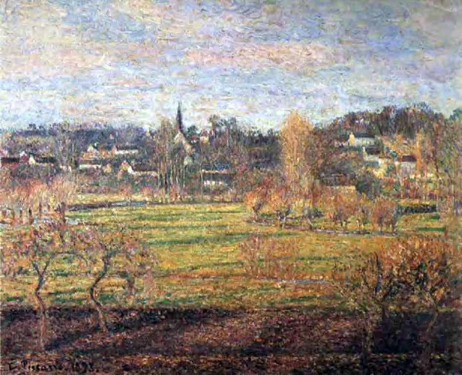 Camille Pissarro February, Sunrise, Bazincourt - Hand Painted Oil Painting
