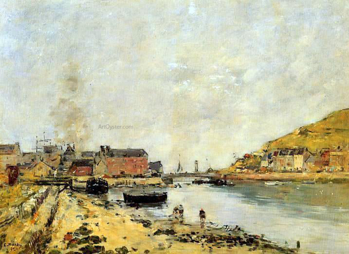 Eugene-Louis Boudin Fecamp, the New Basin - Hand Painted Oil Painting