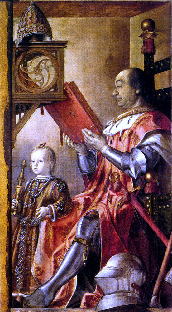  Pedro Berruguete Federico Da Montefeltro With His Son Guidobaldo - Hand Painted Oil Painting